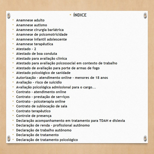 Anamnese Psicológica  Parcelamento sem juros